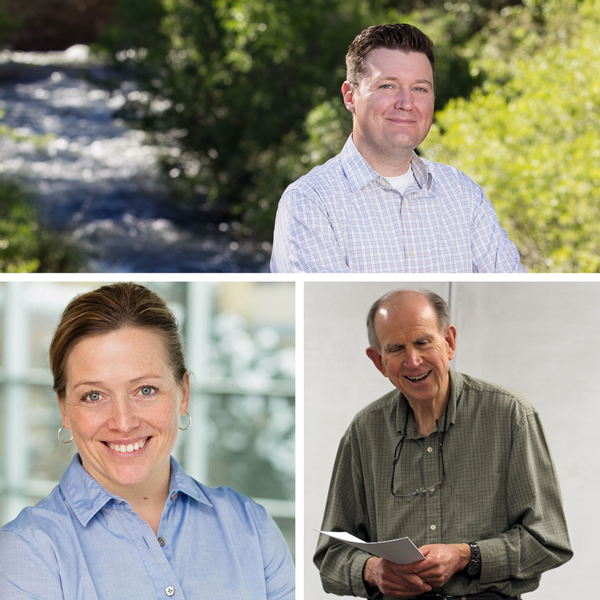 Featured researchers James Stagge, Bethany Neilson, and Darwin Sorensen
