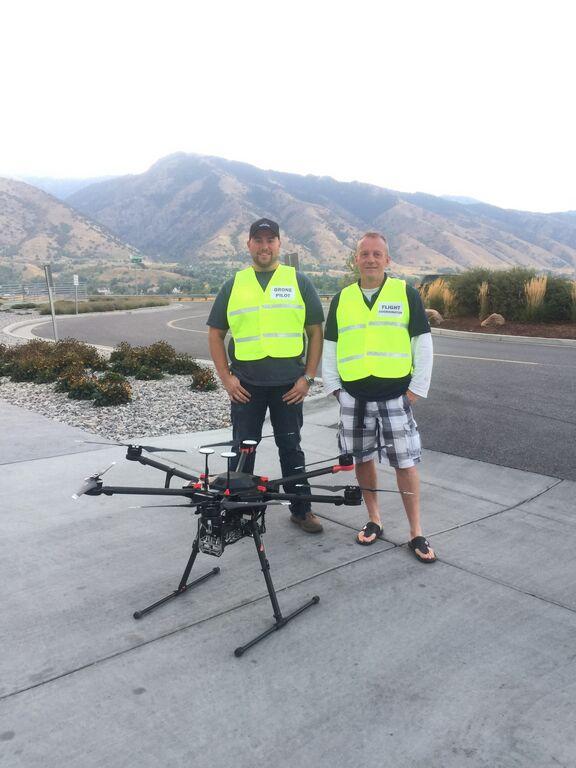 Hunter Buxton and Ian Gowing with UAV "Matrice"