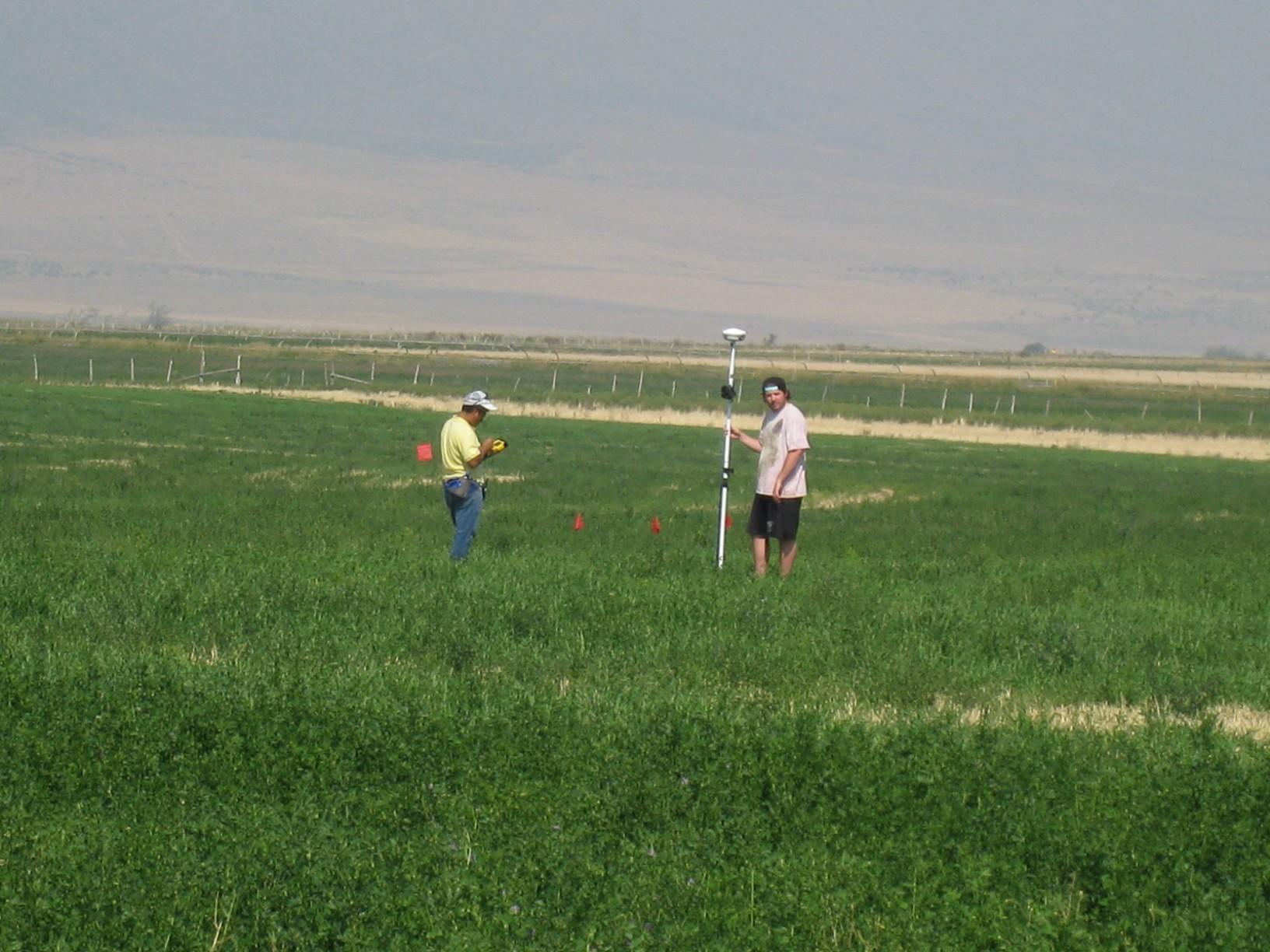 The crew in a field